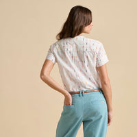 Brakeburn - Tide Pool Embroidered Short Sleeve Blouse