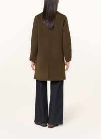 Yerse - Midi Coat Wool Mix Khaki