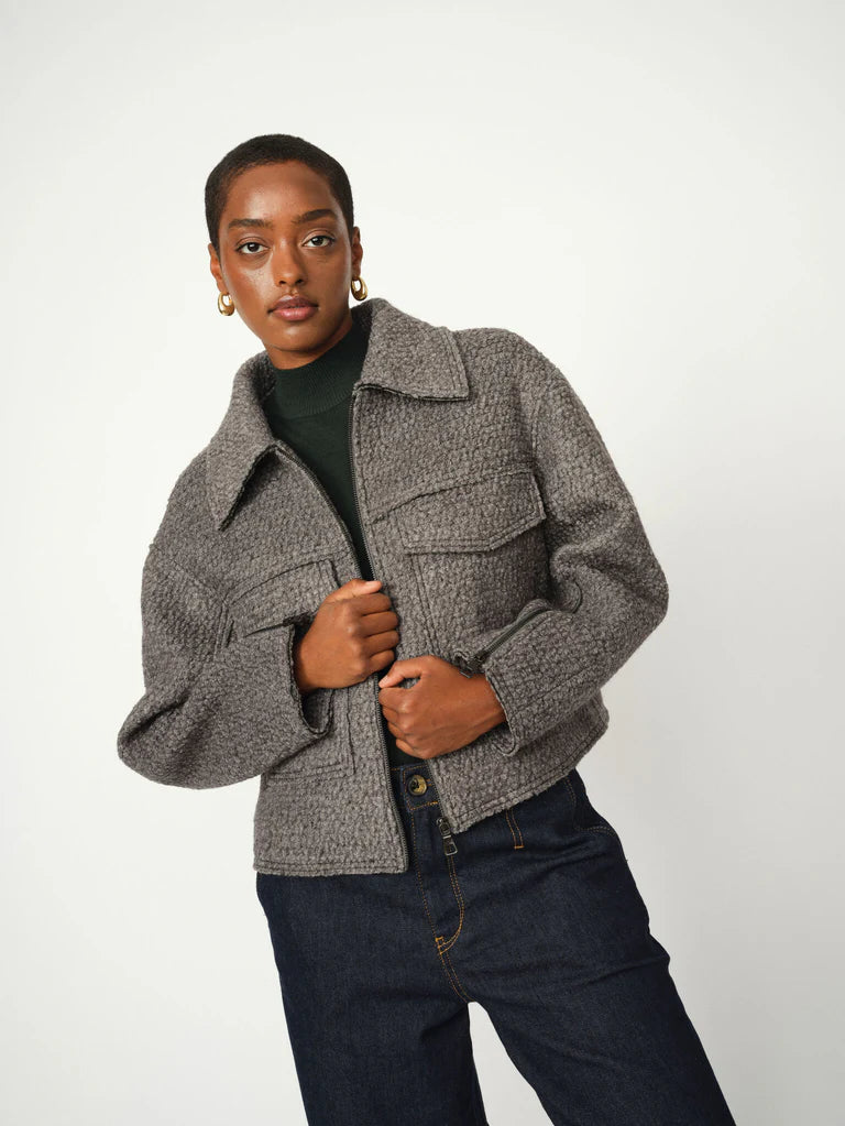 Mos Mosh - Juliette Short Jacket Phantom Grey