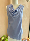 Blueberry Italia - Cowl Neck Lyocell Top Cornflower Blue
