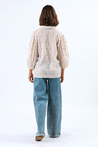 Lolly’s Laundry - Heidi 3/4 Sleeve Embroidered Shirt