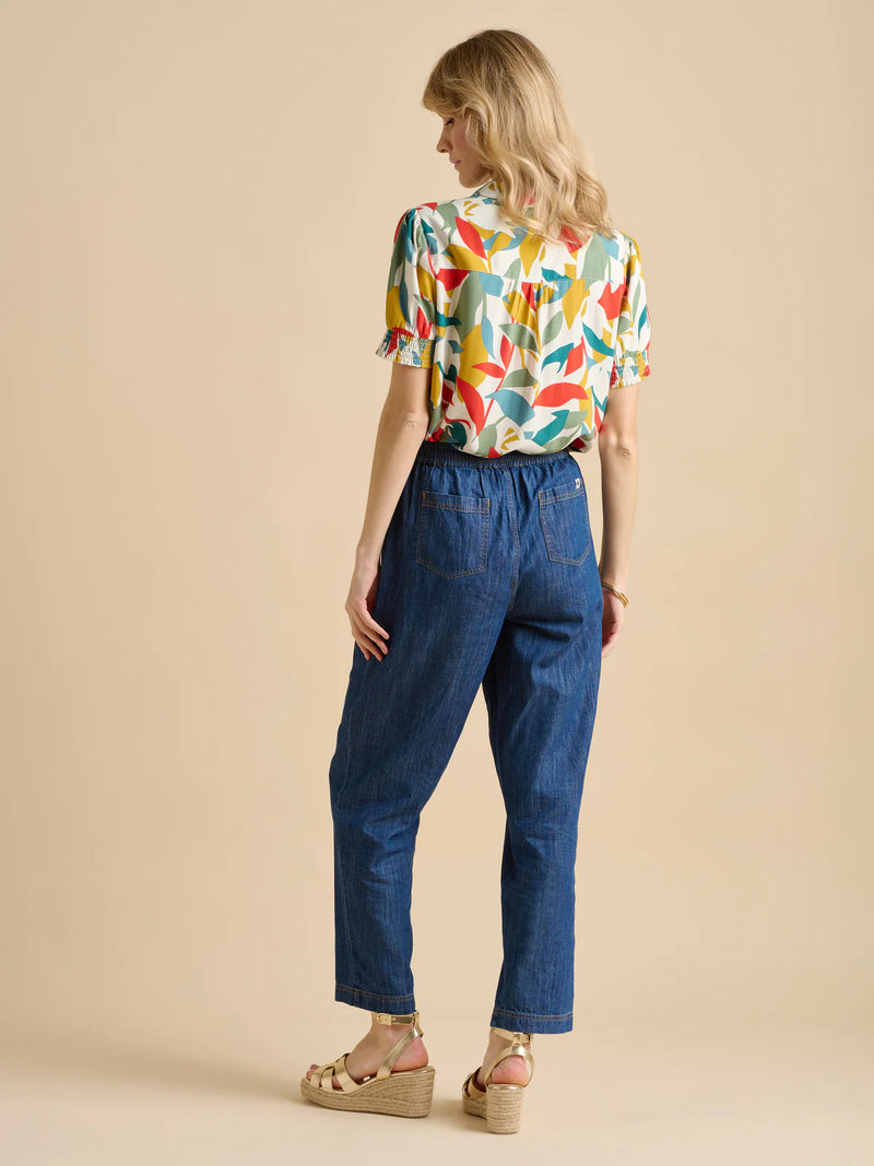 Brakeburn - Falling Leaves Short Sleeve Blouse
