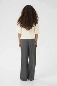 Gestuz - Alpha SS Crew Knit Top Ivory