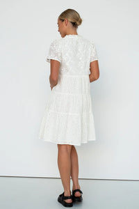 Kireina - Camilla Broderie Dress White