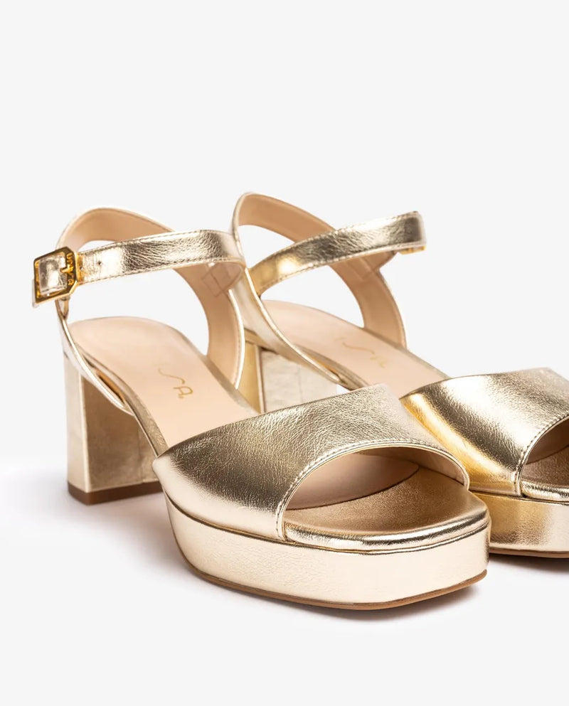 UNISA - Ney Gold Platform Sandal