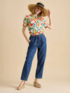 Brakeburn - Falling Leaves Short Sleeve Blouse