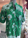 Amarlea - Suri Short Sleeve Shirt Emerald Floral