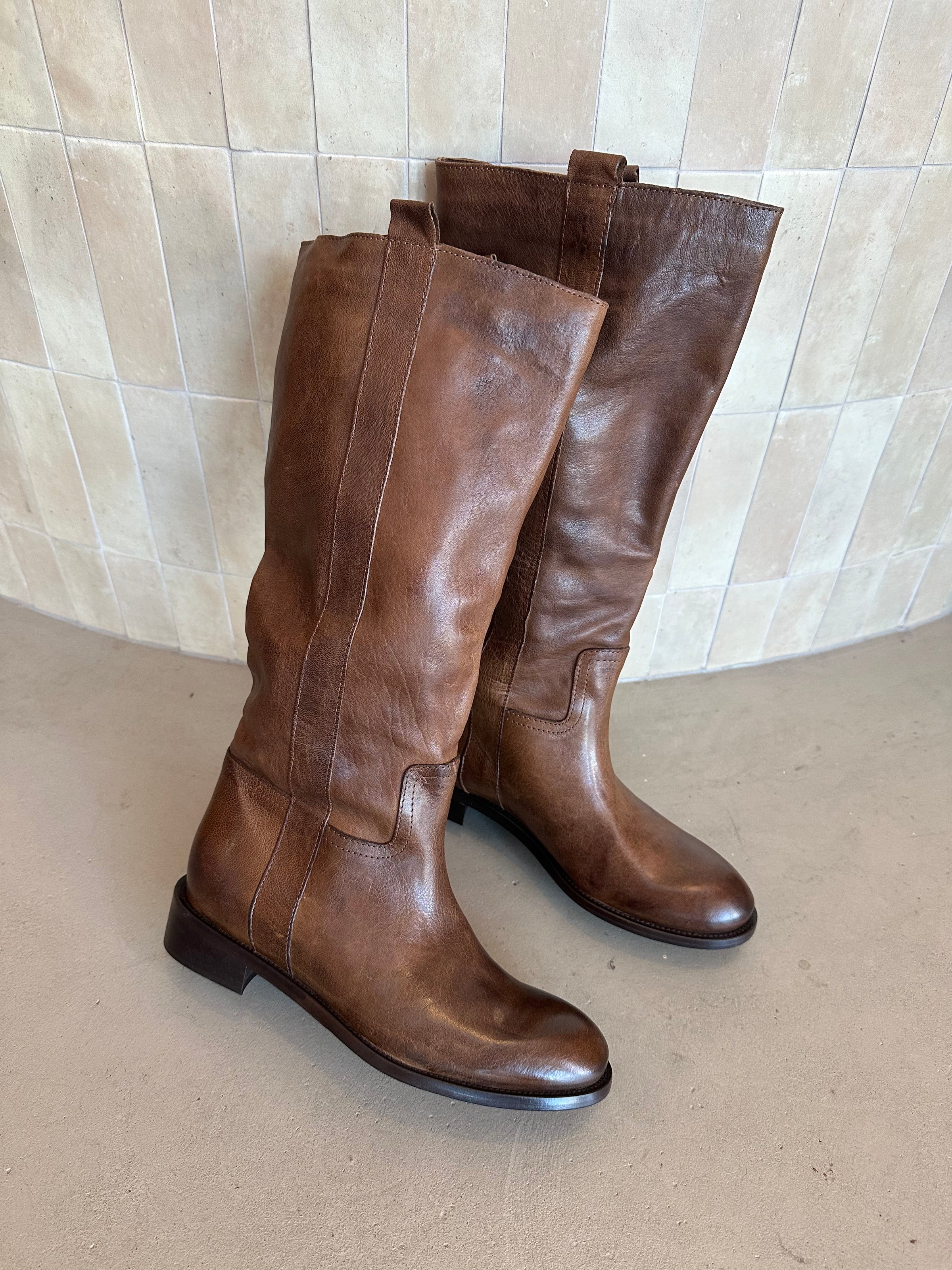 Sempre Di - Evie Knee High Boot Cuoio Brown