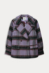 POM Amsterdam - Check Coat Brushed Lavender