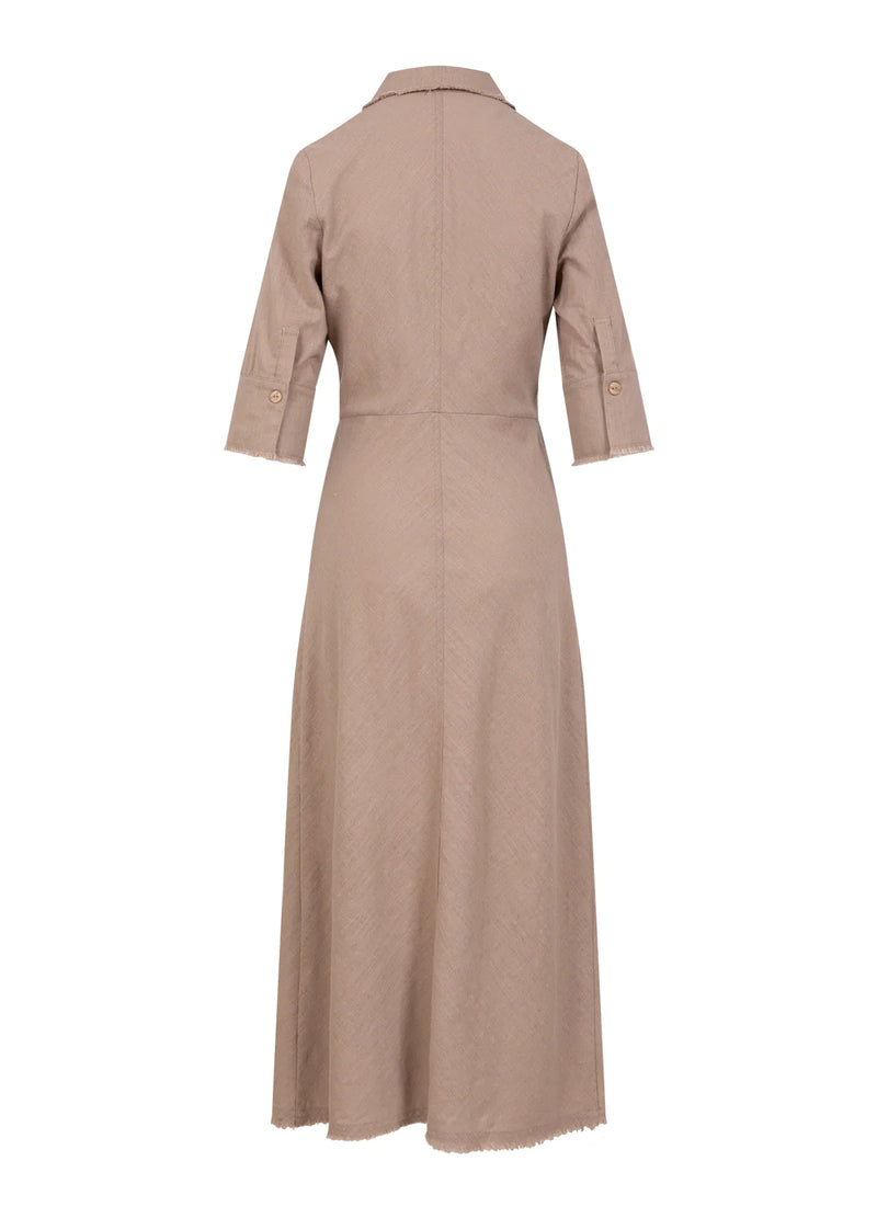 Coster Copenhagen - Dress with Raw Edges Warm Sand