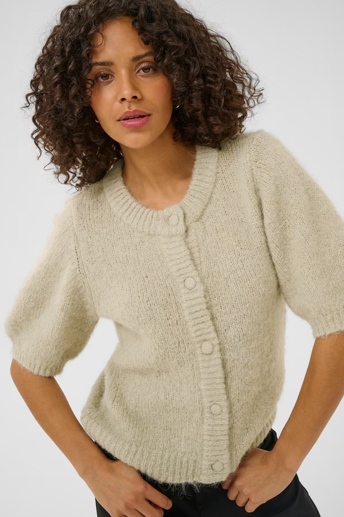 KAFFE - Emelie Cardigan Feather Gray Melange