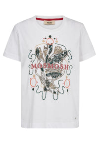 Mos Mosh - Hallin SS Deco Tee White O-Neck