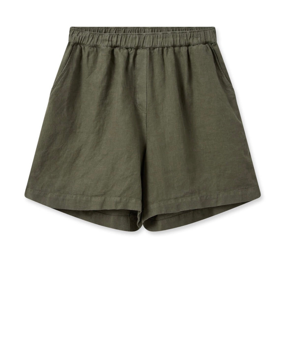 MOS MOSH - Emmi Linen Shorts Dusty Olive