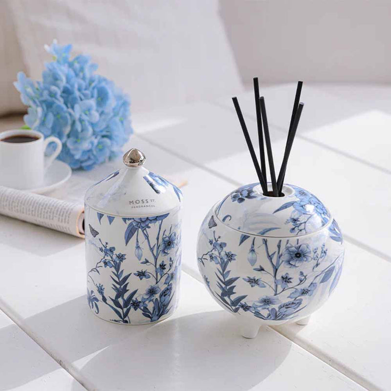 MOSS ST - Peony & Apple Blossom Mini Candle & Diffuser Gift Set