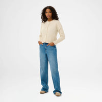 KAFFE - Aniel Knit Cardigan Feather Gray Melange