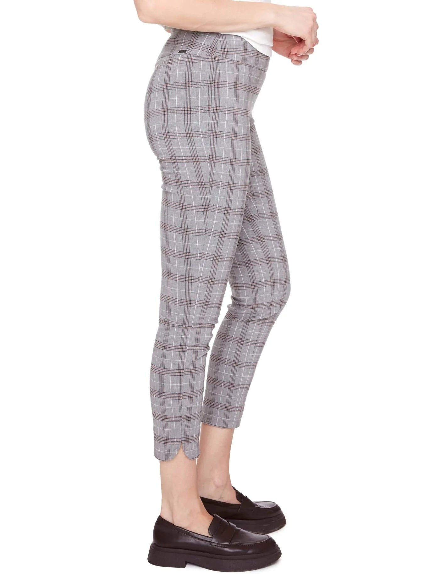 UP! Pants - Ashville Petal Slit Techno Ankle Pant
