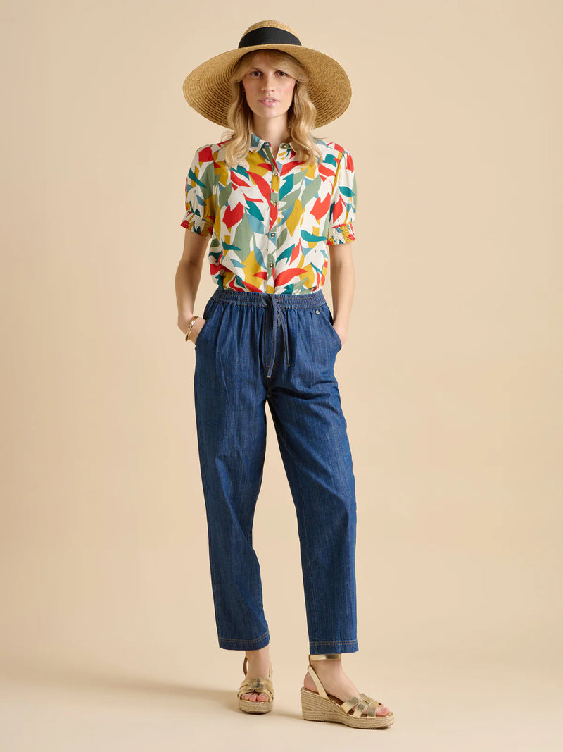 Brakeburn - Falling Leaves Short Sleeve Blouse