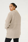 KAFFE - Berni Shearling  Jacket Feather Greige/Oat