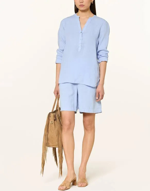 Mos Mosh - Danna Linen Blouse Blue Cashmere - Size S Only
