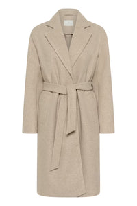 KAFFE - Saturn Coat Jacket Beige Smoke Melange