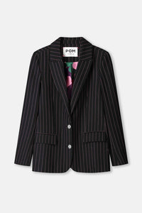 POM Amsterdam - Noir Striped Blazer