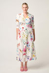 ONCE WAS - Xenia Yoke Linen Viscose Dress in Plume Blossom