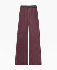 Yerse - Wide Leg Plisse Pant Aubergine