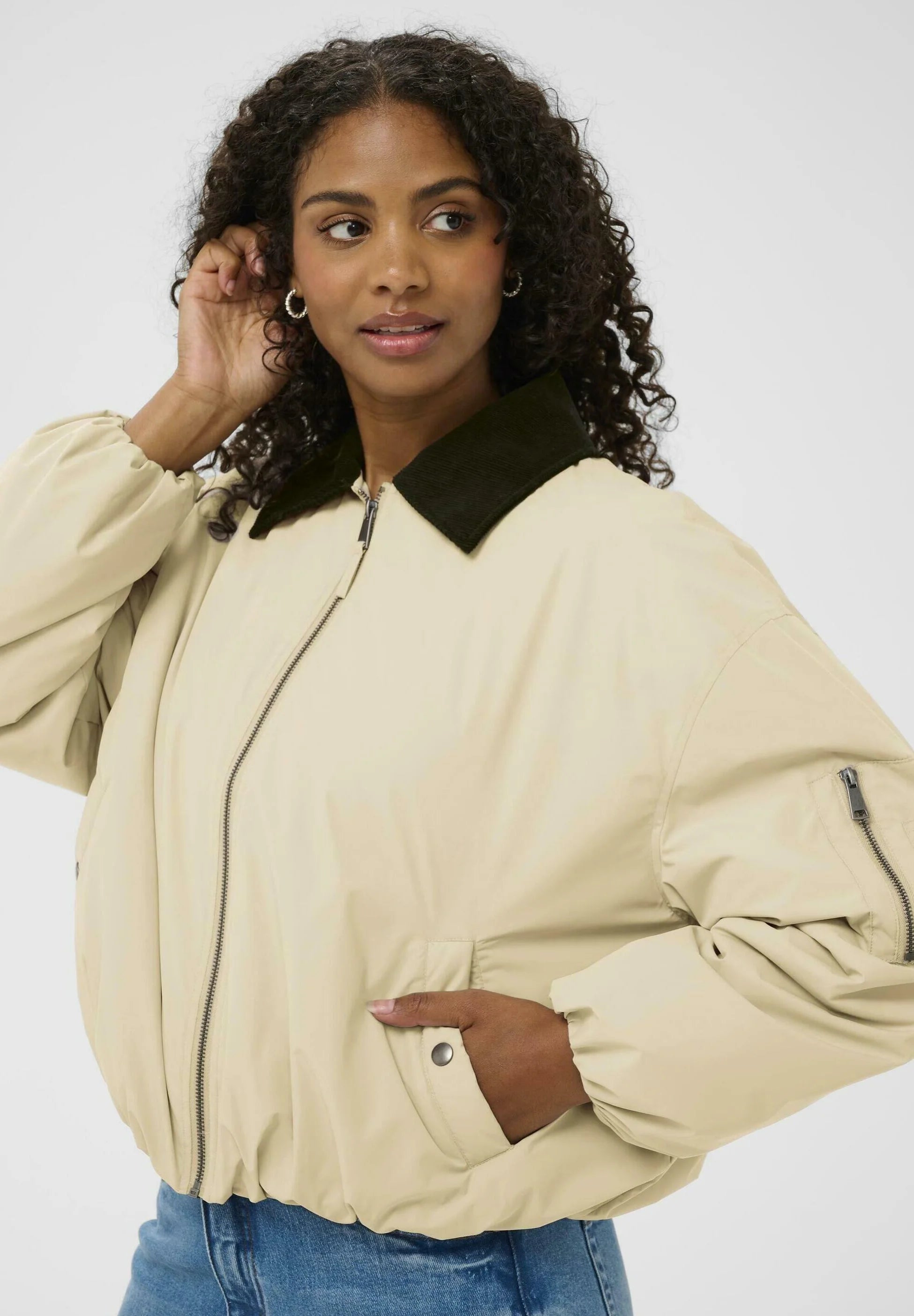 KAFFE - Roska Bomber Jacket Feather Gray