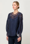 ONCE WAS - Mirador Cotton Silk Shirt in Night Sky
