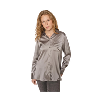 Mos Mosh - Linda Satin Shirt Sharkskin