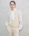 Yerse - Knitted Vest Waistcoat Ecru