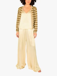 Traffic People - Tarnish Lurex Gold Stripe Cardigan
