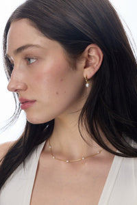 Zafino - Tessa Pearl Hoop Silver
