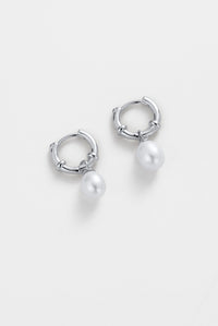 Zafino - Tessa Pearl Hoop Silver