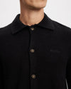Rhythm -  Mohair Button Up Knit Black