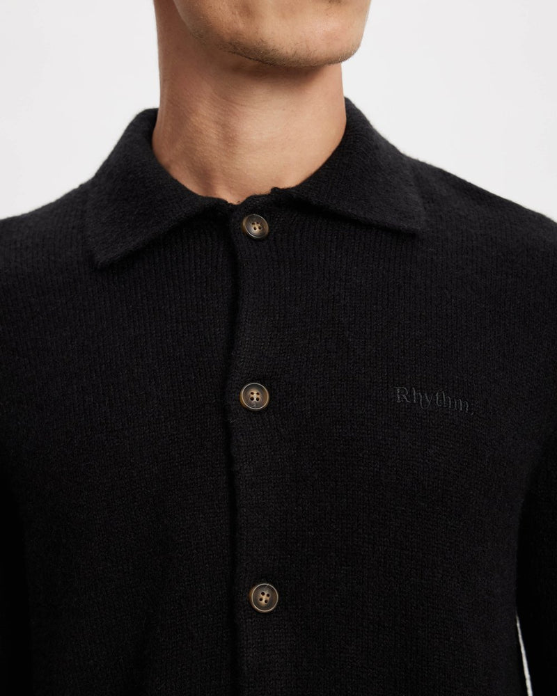 Rhythm -  Mohair Button Up Knit Black