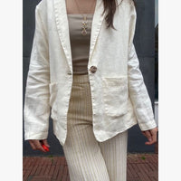 Mos Mosh - Amelina Linen Blazer Ecru