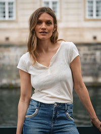 Mos Mosh - Troy Tee SS Ecru