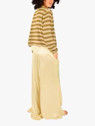 Traffic People - Tarnish Lurex Gold Stripe Cardigan