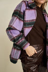 POM Amsterdam - Check Coat Brushed Lavender