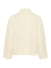 KAFFE - Lidda Zip Knit Cardigan Cream Turtledove
