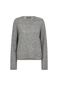 Mos Mosh - Mape O Neck Knit Grey Melange