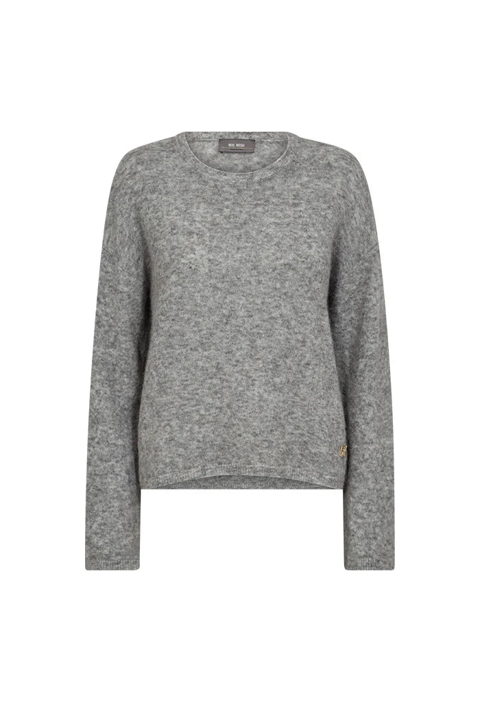 Mos Mosh - Mape O Neck Knit Grey Melange
