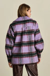 POM Amsterdam - Check Coat Brushed Lavender