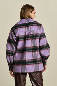 POM Amsterdam - Check Coat Brushed Lavender