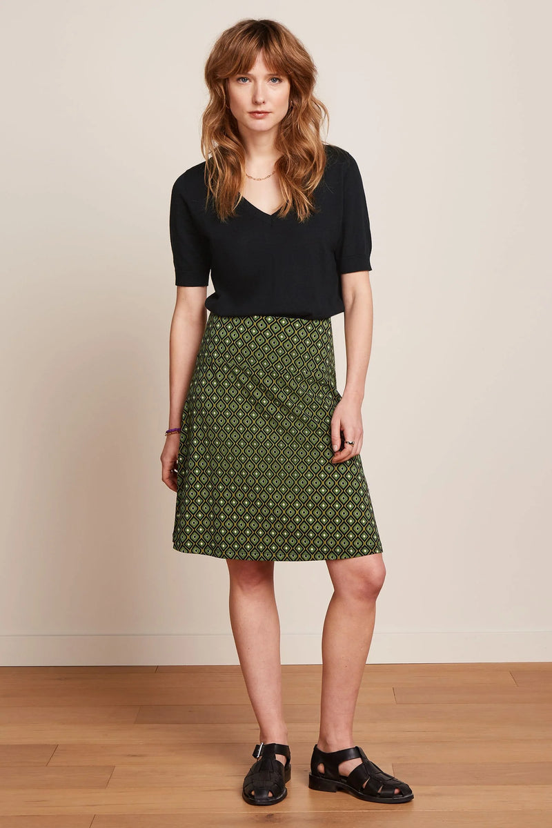 King Louie - Border Skirt Rio Green Black Print
