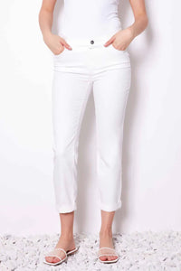 UP! Pants - 25inch Cropped Denim Pant White