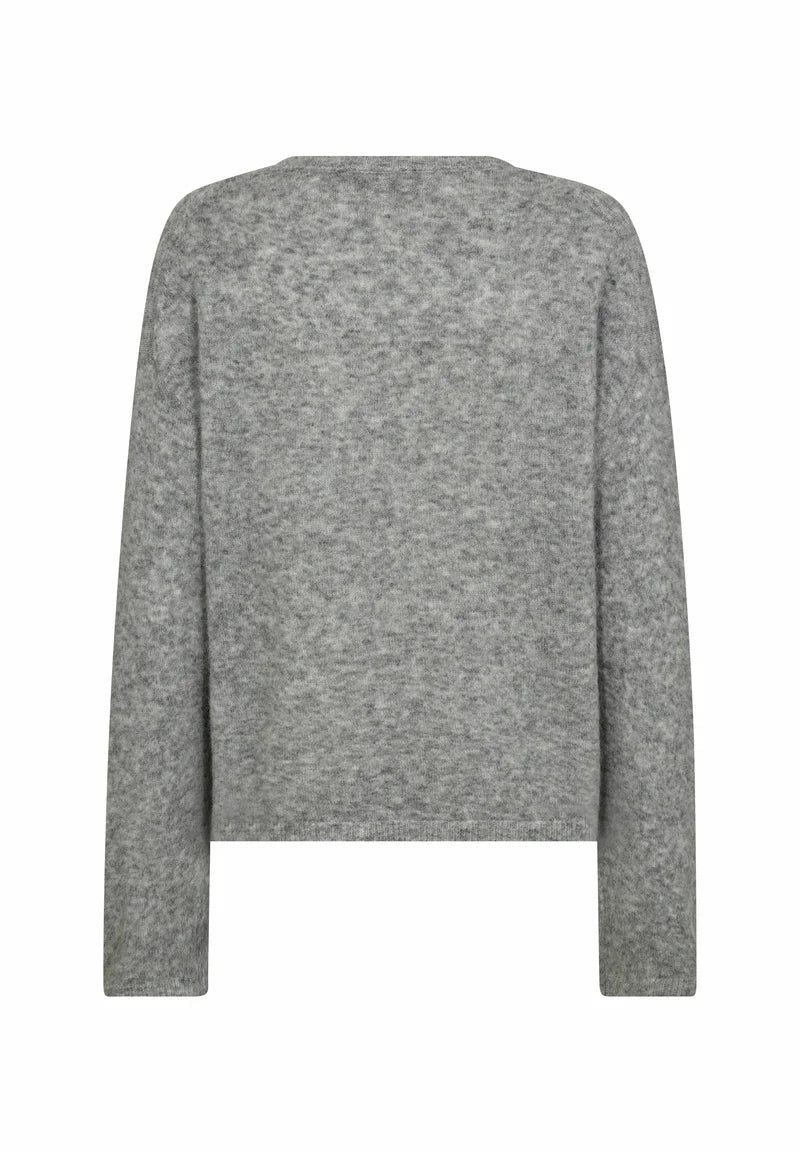 Mos Mosh - Mape O Neck Knit Grey Melange