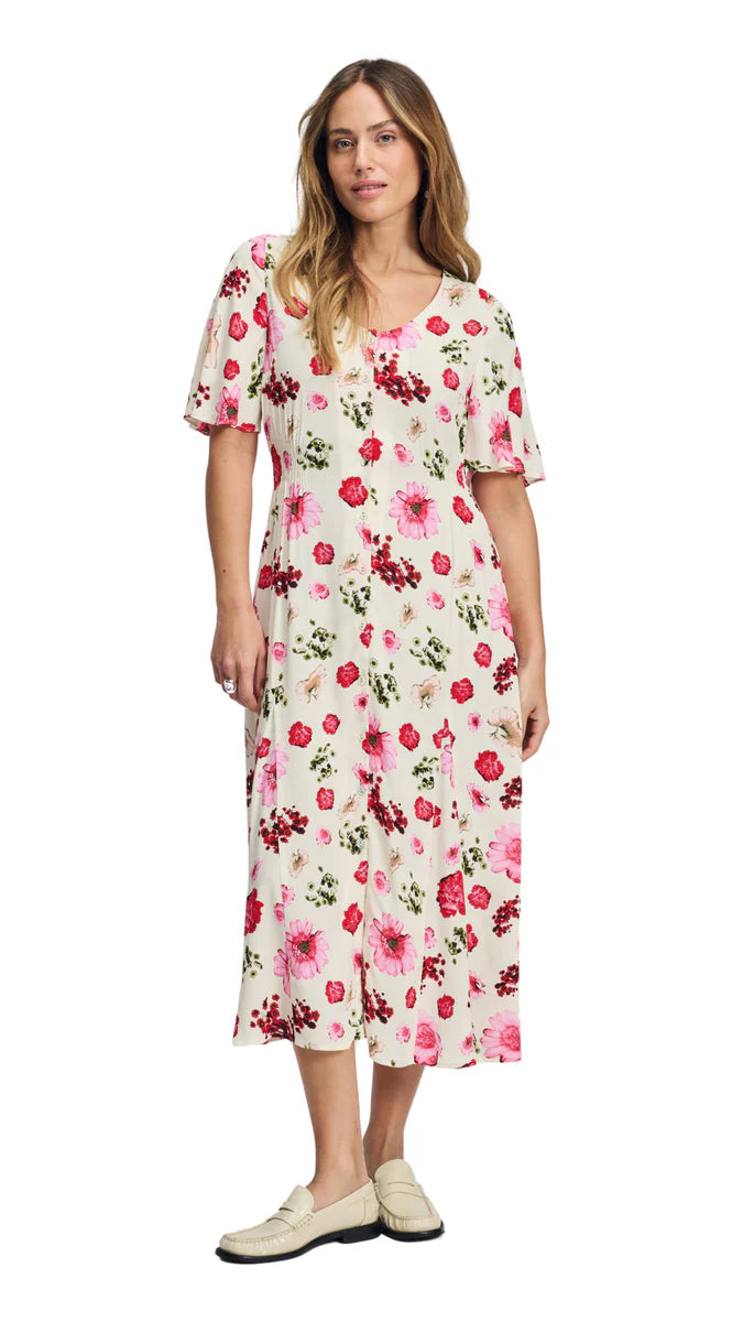 POM Amsterdam - Bouquet Cream Midi Dress