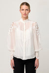 ONCE WAS - Sevilla Cotton Silk Shirt in Blanca